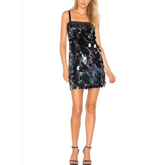 Milly Dresses & Skirts - Milly Black Iridescent Sequin Mini Dress